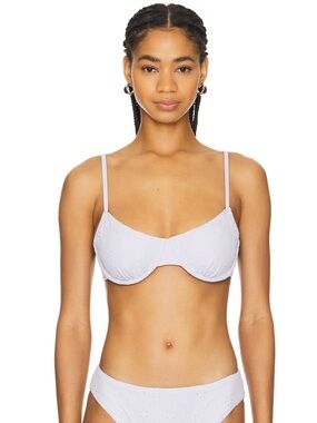 NWT Solid & Striped Daphne Bikini Top